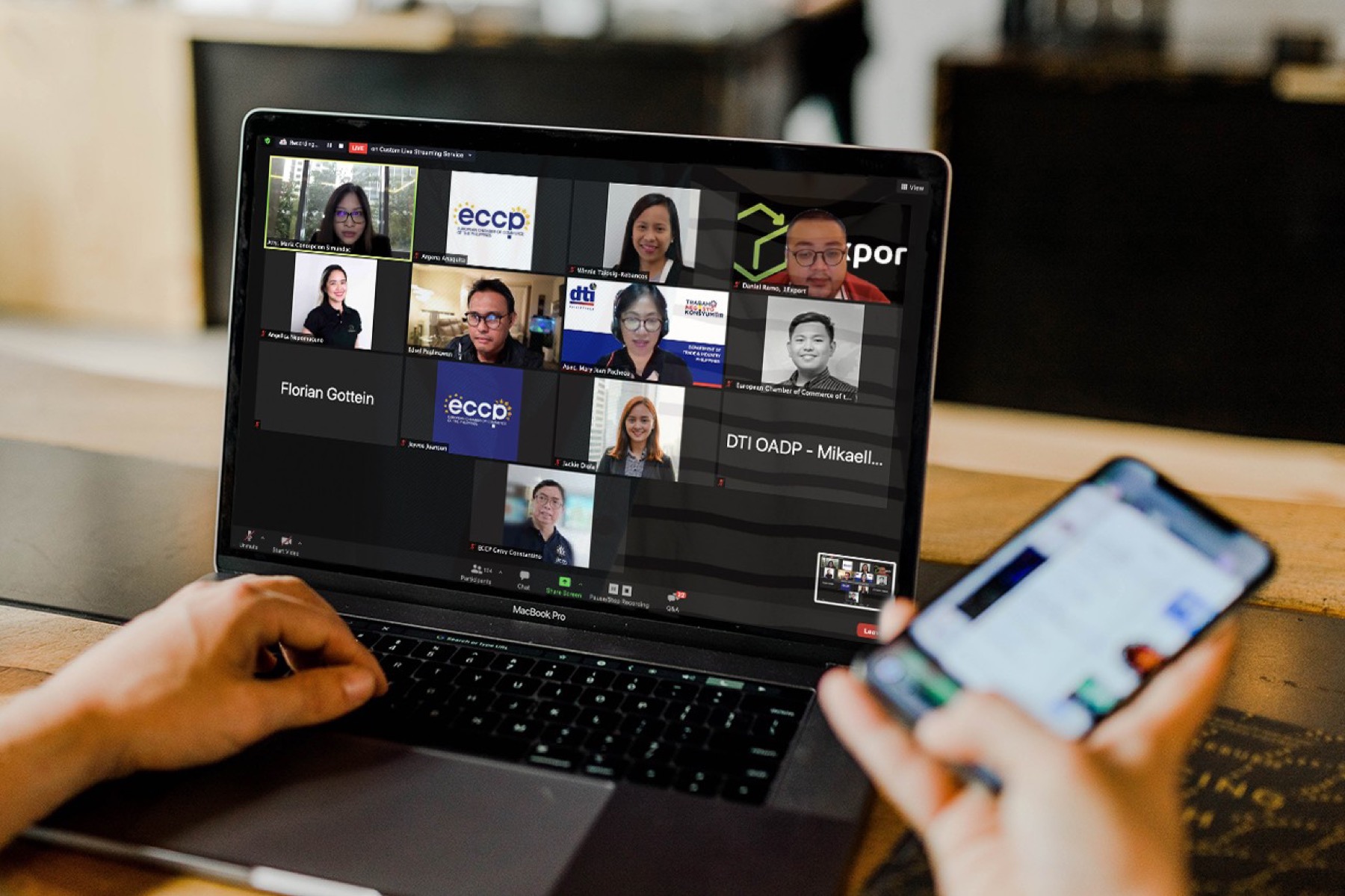 An ECCP virtual event in progress